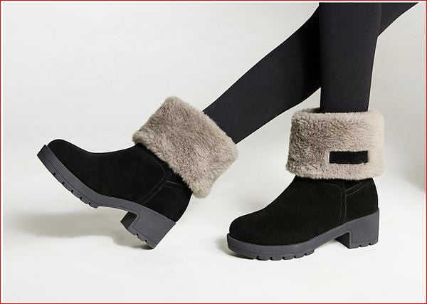 MR ALFRED SHOP COLLECTIONS Winter elegant snow boots wool fur matte-leather cowhide upper high quality